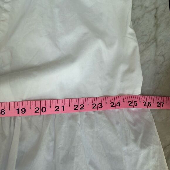 Eloquii 100% cotton square neck button front tiered dress size 28 NWT - Picture 8 of 9